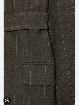 Blazer Cinturón  Rayas Zara Zw Collection
