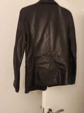 Chaqueta de cuero marrón