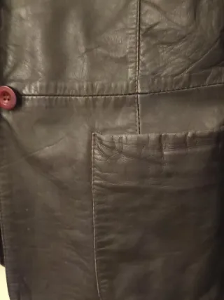 Chaqueta de cuero marrón