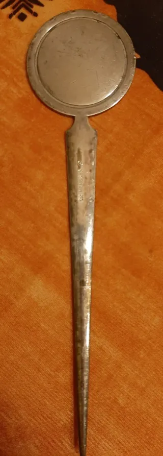 Espejo de mano antiguo MENESÉS - Alpaca