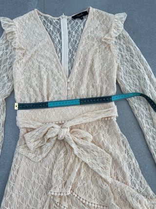 Vestido Capriche encaje beige Talla XS