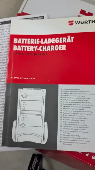 Cargador Batería Coche Wurth mod 0772 15