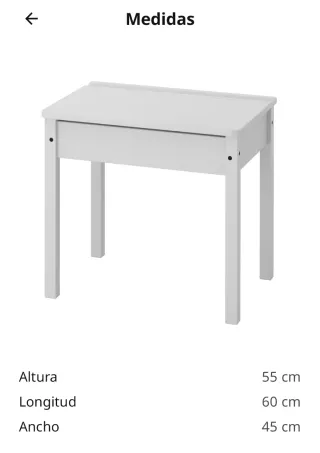 Escritorio Infantil Ikea SUNDVIK Blanco