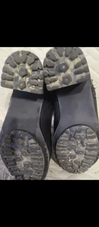 Botines negros tacón grueso mujer