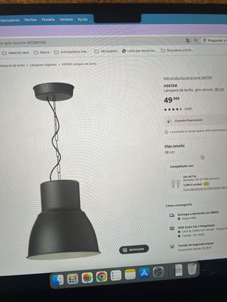 Lámpara de techo Ikea colgante Hektar.