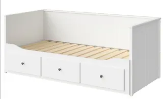 Diván Blanco Ikea Hemnes con Cajones
