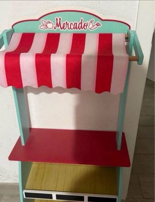 Puesto de Mercado de Madera para Niños