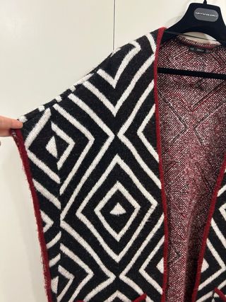 Poncho Zara Étnico punto Talla Única
