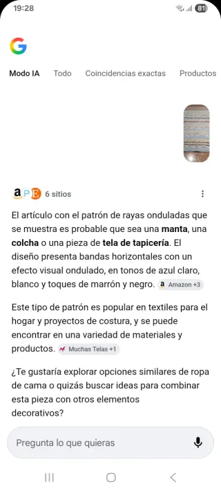 Alfombra de tela,algodón, lana beige y azul Jarapa