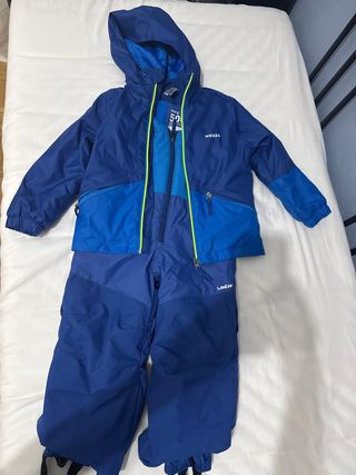 Conjunto esquí chaqueta y pantalón azul T3-4