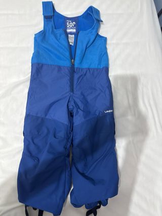 Conjunto esquí chaqueta y pantalón azul T3-4
