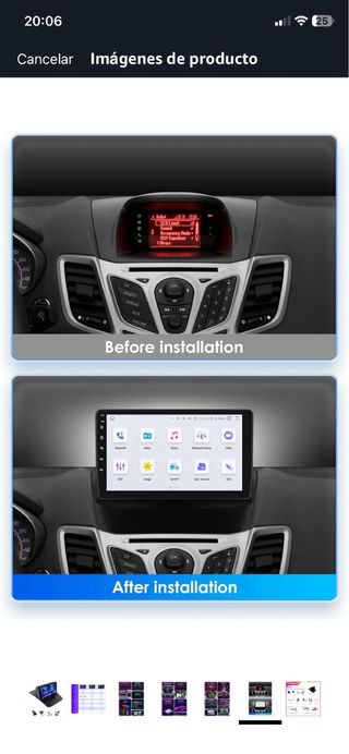 Pantalla CarPlay Ford Fiesta 2008-2017