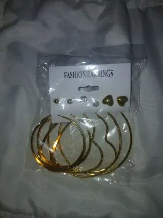 Pendientes Aro Dorados Set