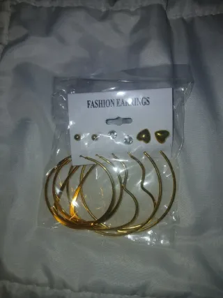 Pendientes Aro Dorados Set