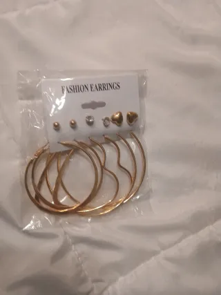 Pendientes Aro Dorados Set