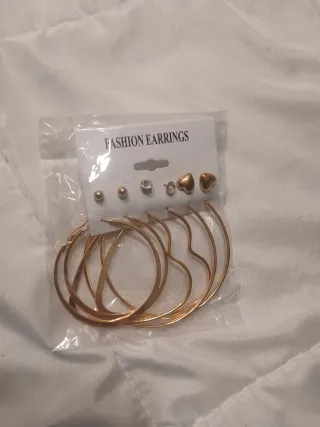 Pendientes Aro Dorados Set