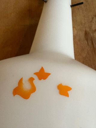 Lampadario vetro opalino bianco vintage