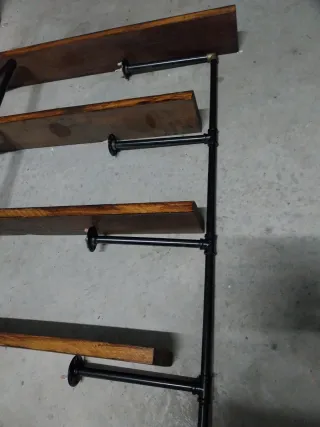 Estantería industrial madera y metal