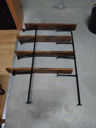 Estantería industrial madera y metal