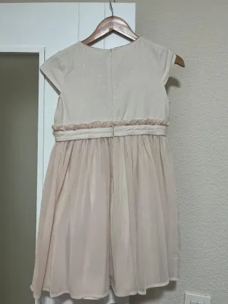 Vestido elegante niña beige/rosa. Talla 13-14 años