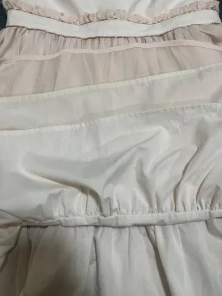 Vestido elegante niña beige/rosa. Talla 13-14 años