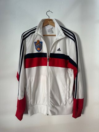 Chaqueta Adidas Hombre Blanca y Roja