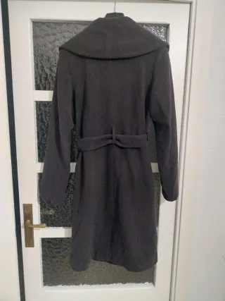 Abrigo largo lana con solapa grande, t. 40/42