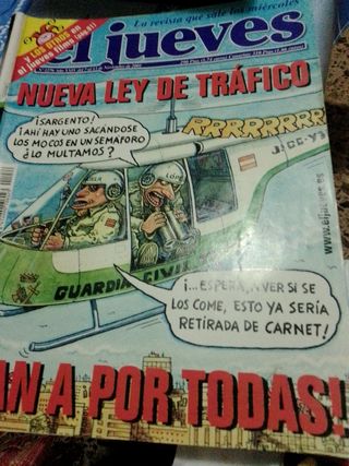 Revistas el jueves año 1999, 2000 y 2001, lote