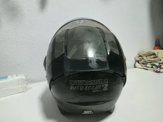 Casco Moto Icon Battlescar 2 Negro/Gris