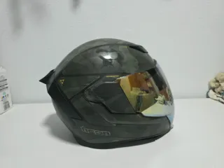 Casco Moto Icon Battlescar 2 Negro/Gris