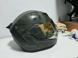Casco Moto Icon Battlescar 2 Negro/Gris
