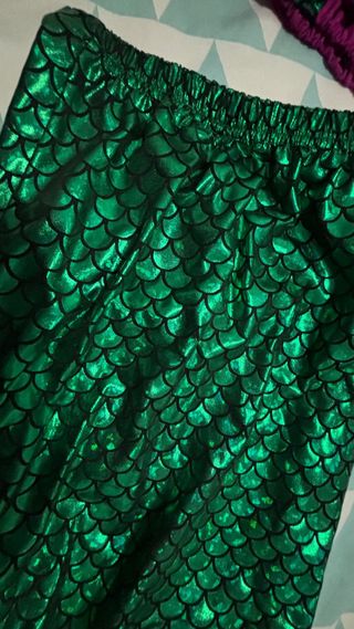 Disfraz Sirenita Morado y Verde talla 5