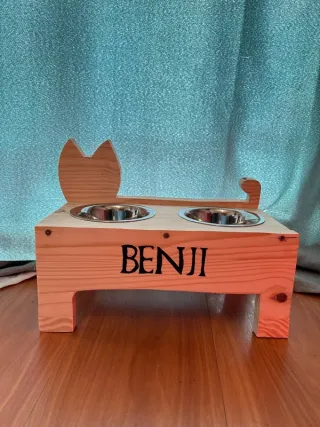 Comedouro e Bebedouro Personalizado para Gato