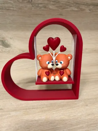 Columpio Corazón Ositos San Valentín