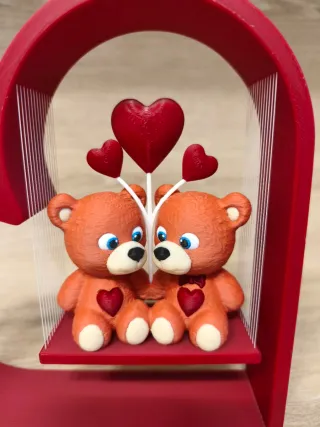 Columpio Corazón Ositos San Valentín