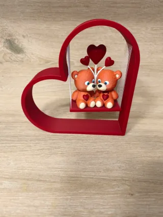 Columpio Corazón Ositos San Valentín