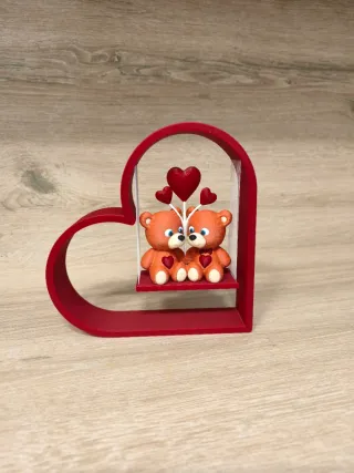 Columpio Corazón Ositos San Valentín