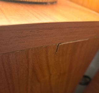 Armario esquinero color nogal