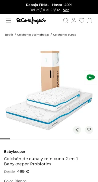 Colchón BabyKeeper cuna y minicuna