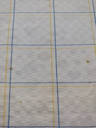 Tovaglia a quadri con ricami floreali