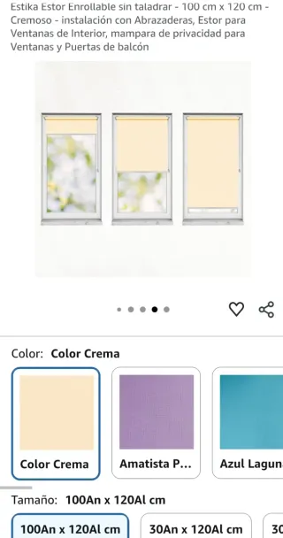 Estor Enrollable Estika sin taladrar