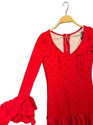 Traje de flamenca rojo con lunares
