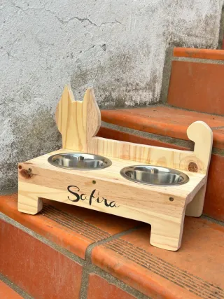 Comedouro e Bebedouro Personalizado para Gato