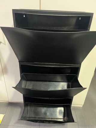 Zapatero triple negro Ikea