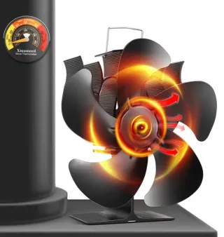 Ventilador Estufa Xmasneed Negro