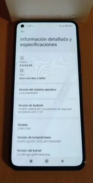 Xiaomi Mi 11 Lite 5G NE 128GB Negro