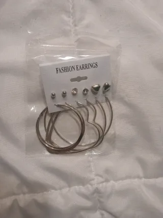 Set Pendientes Aro y Corazón