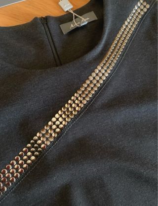 Vestido/pichi gris. Anna Mora. Talla 50