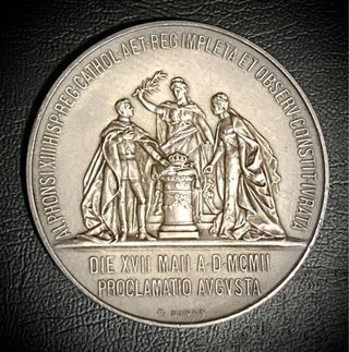Medalla Plata FLAMANTE: Proclamación Alfonso XIII