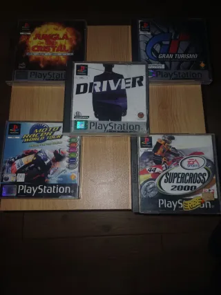 Lote 5 Juegos PS1: Gran Turismo, Driver, Moto Race